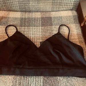 Pantora | Women’s Black Fitted Crop Top | Size XL NWT